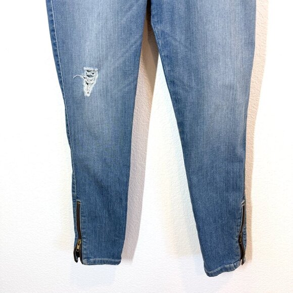 Guess Denim Jumpsuit Blue Front Zip Sleeveless Sexy Street Style Concerts Y2K - Picture 9 of 15